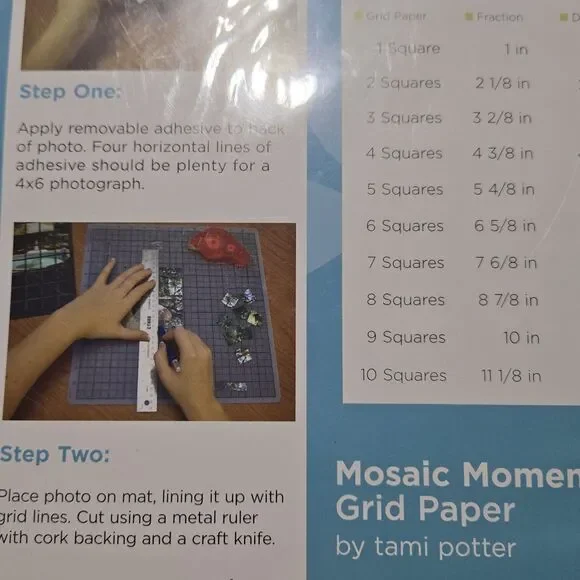 Mosaic Moments By TAMI Potter 12x12 Grid Paper Pack - Cocoa,White,Robins Egg NEW - Picture 6 of 7